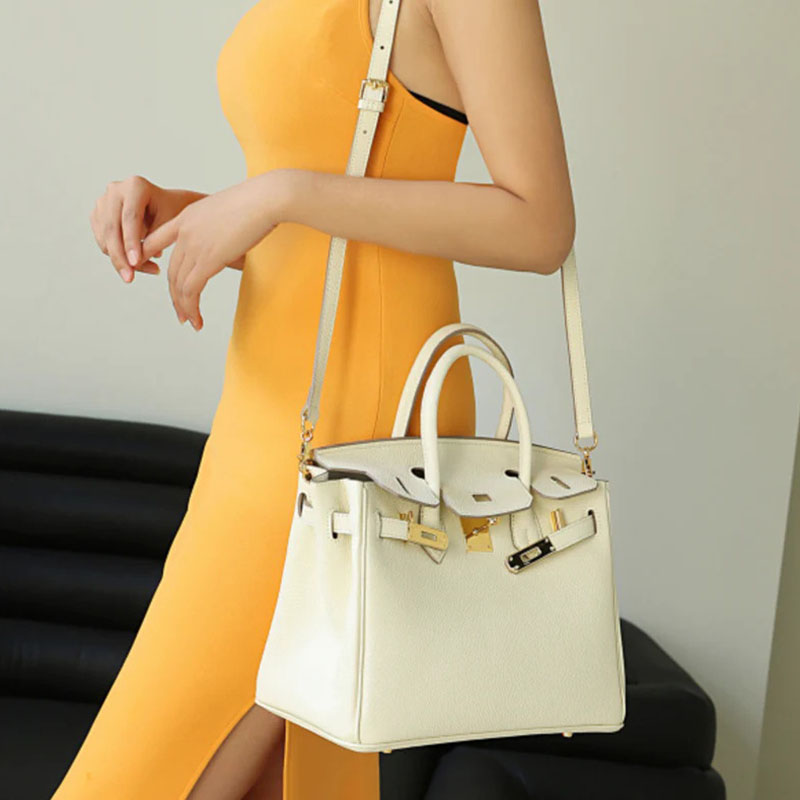 Women’s Genuine Leather Top Handle Handbags – 30CM