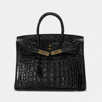 Women’s Alligator Print Top Handle Bags in Split Leather