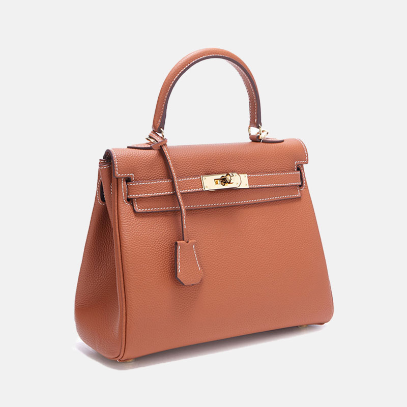 Women’s Lychee Grain Top Handle Bag in Full Grain Leather