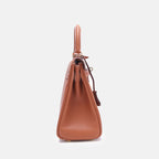 Women’s Lychee Grain Top Handle Bag in Full Grain Leather
