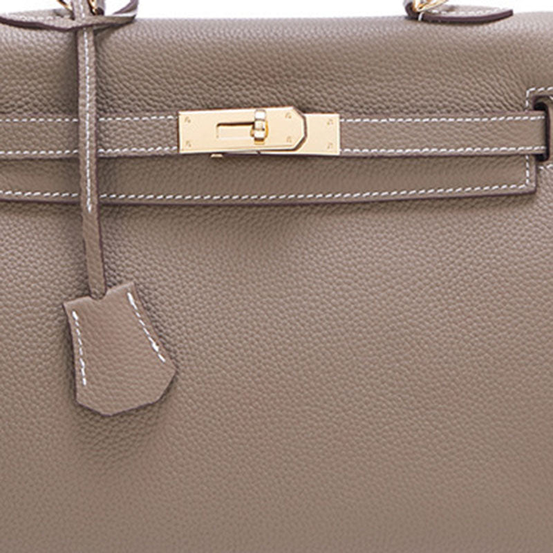 Women’s Lychee Grain Top Handle Bag in Full Grain Leather