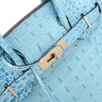 Women’s Alligator Print Top Handle Bags in Split Leather
