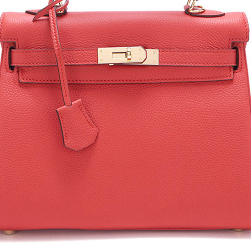 Women’s Lychee Grain Top Handle Bag in Full Grain Leather