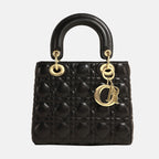 Women’s Small Quilted Minimalist Shoulder Handbag In Gold Hardware