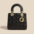Women’s Small Quilted Minimalist Shoulder Handbag In Gold Hardware