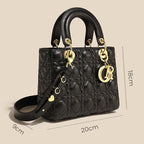 Women’s Small Quilted Minimalist Shoulder Handbag In Gold Hardware