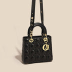 Women’s Small Quilted Minimalist Shoulder Handbag In Gold Hardware