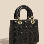 Women’s Small Quilted Minimalist Shoulder Handbag In Gold Hardware