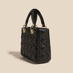 Women’s Small Quilted Minimalist Shoulder Handbag In Gold Hardware