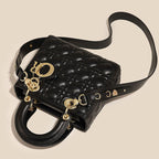 Women’s Small Quilted Minimalist Shoulder Handbag In Gold Hardware