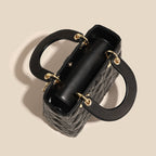 Women’s Small Quilted Minimalist Shoulder Handbag In Gold Hardware