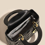 Women’s Small Quilted Minimalist Shoulder Handbag In Gold Hardware