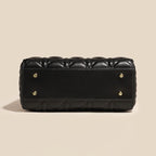 Women’s Small Quilted Minimalist Shoulder Handbag In Gold Hardware