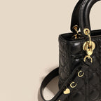 Women’s Small Quilted Minimalist Shoulder Handbag In Gold Hardware