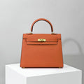 Women’s Epsom Leather Top Handle Bag in Gold Hardware