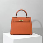 Women’s Epsom Leather Top Handle Bag in Gold Hardware