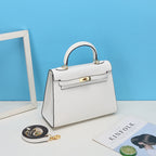 Women’s Epsom Leather Top Handle Bag in Gold Hardware
