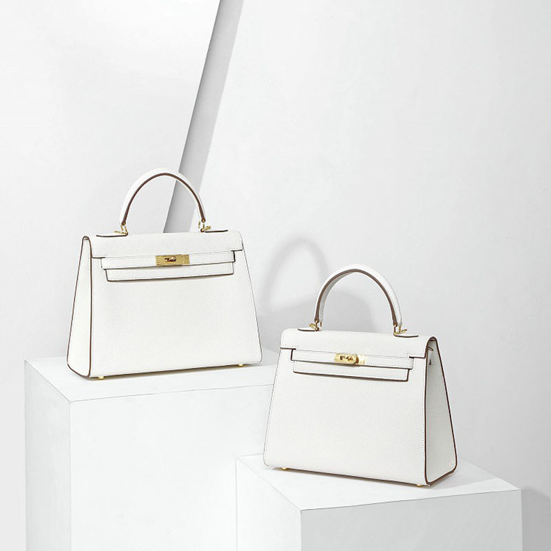 Women’s Epsom Leather Top Handle Bag in Gold Hardware