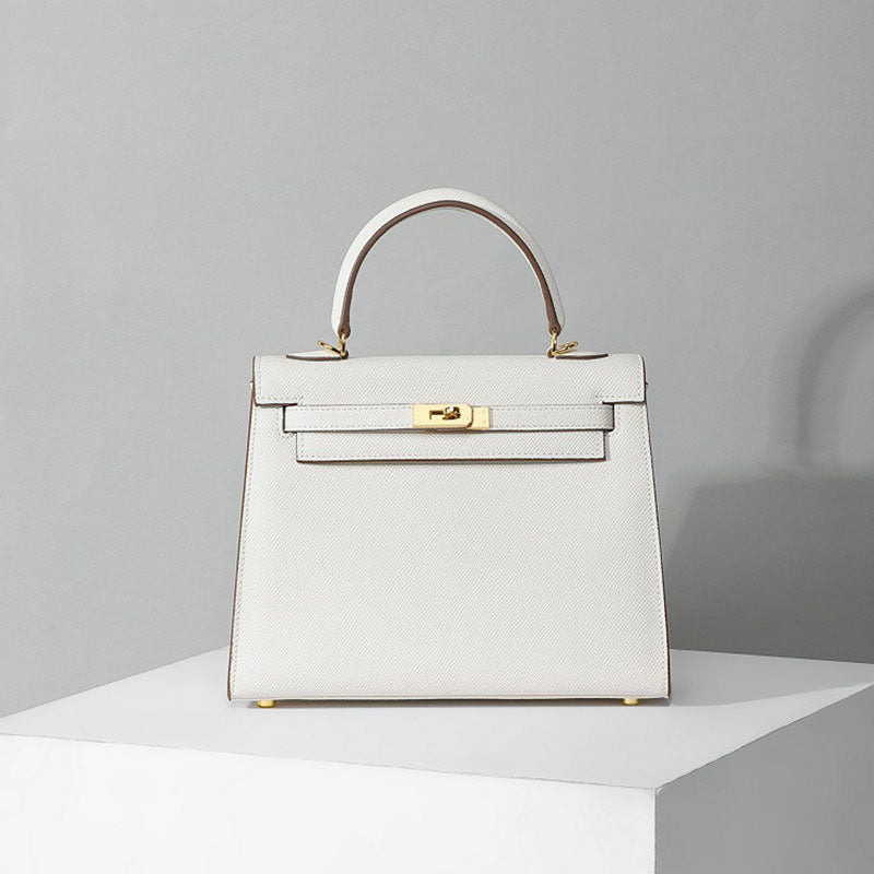 Women’s Epsom Leather Top Handle Bag in Gold Hardware