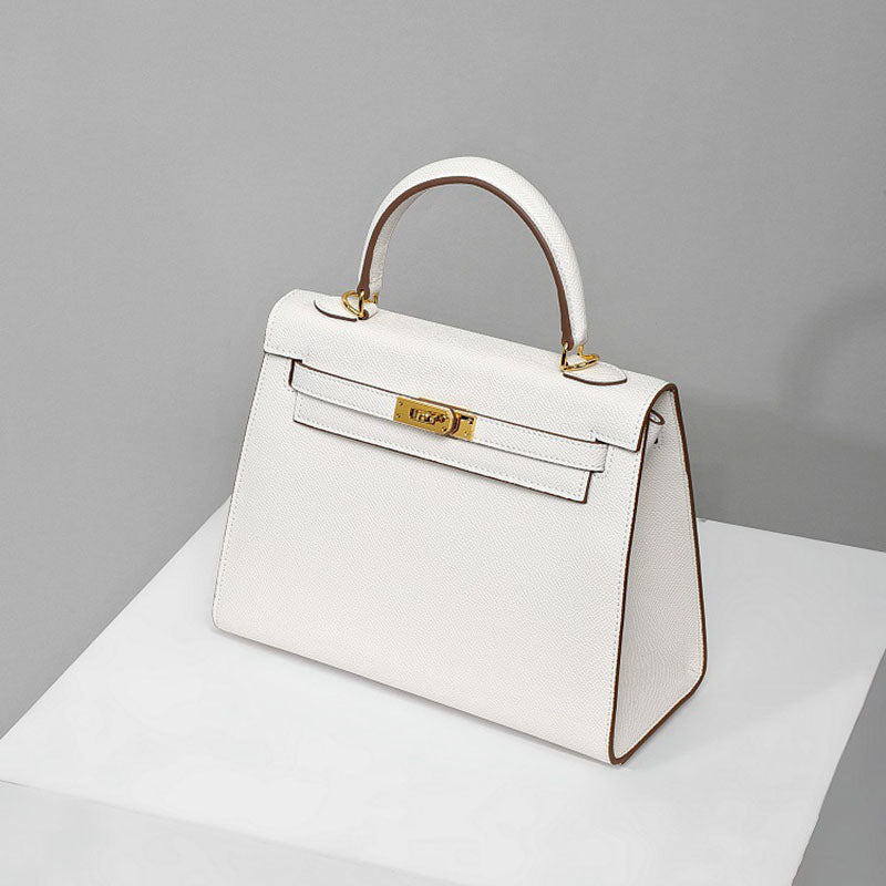 Women’s Epsom Leather Top Handle Bag in Gold Hardware