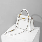 Women’s Epsom Leather Top Handle Bag in Gold Hardware