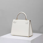 Women’s Epsom Leather Top Handle Bag in Gold Hardware