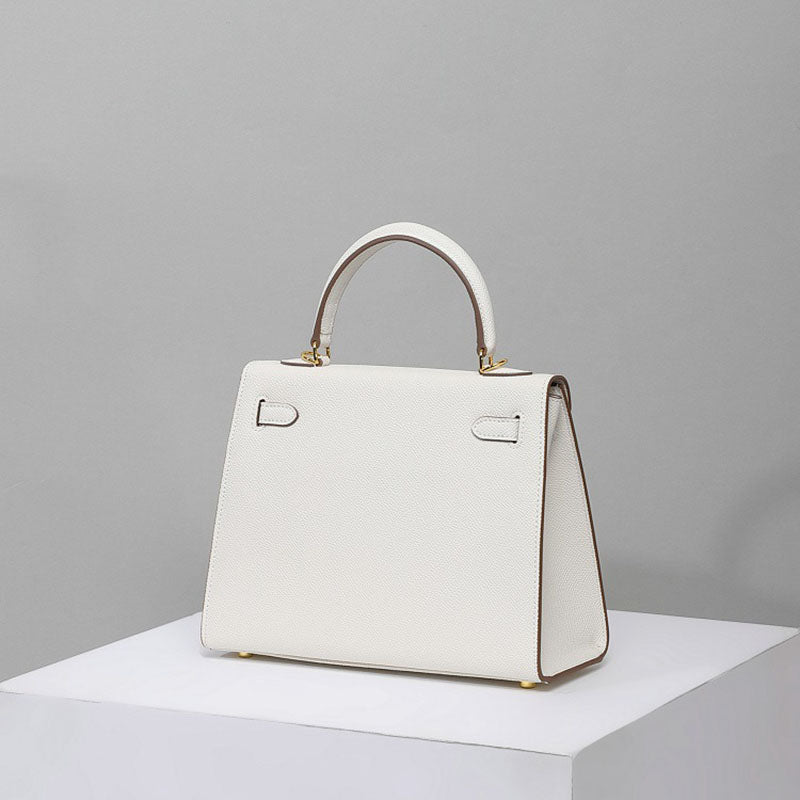 Women’s Epsom Leather Top Handle Bag in Gold Hardware