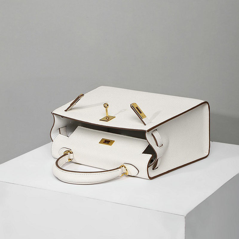 Women’s Epsom Leather Top Handle Bag in Gold Hardware