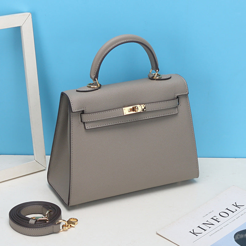Women’s Epsom Leather Top Handle Bag in Gold Hardware