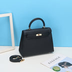 Women’s Epsom Leather Top Handle Bag in Gold Hardware