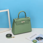 Women’s Epsom Leather Top Handle Bag in Gold Hardware