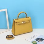 Women’s Epsom Leather Top Handle Bag in Gold Hardware