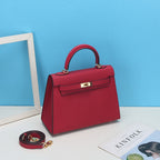 Women’s Epsom Leather Top Handle Bag in Gold Hardware