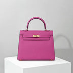 Women’s Epsom Leather Top Handle Bag in Gold Hardware