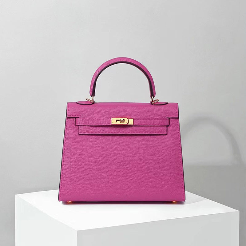 Women’s Epsom Leather Top Handle Bag in Gold Hardware