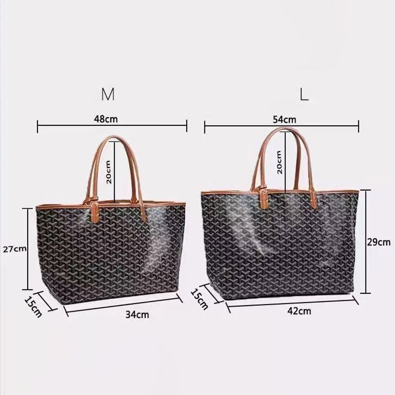 Women’s Split Leather PVC Canvas Geometric Printed Tote Bag