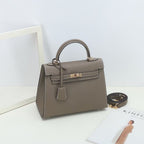 Women’s Epsom Leather Top Handle Bag in Gold Hardware