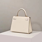 Women’s Top Handle Bags Croc Print Split Leather