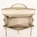 Women’s Top Handle Bags Croc Print Split Leather