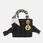 Women’s Mini Vegan Leather Quilted Crossbody Tote Bag