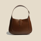 Women’s Vintage Genuine Leather Lock Buckle Saddle Shoulder Crossbody Handbag