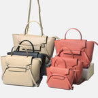 Women’s Split Leather Satchel Bags with Shoulder Strap