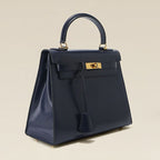 Women’s Vintage Glossy Split Leather Shoulder Strap Top Handle Bag In Gold Hardware