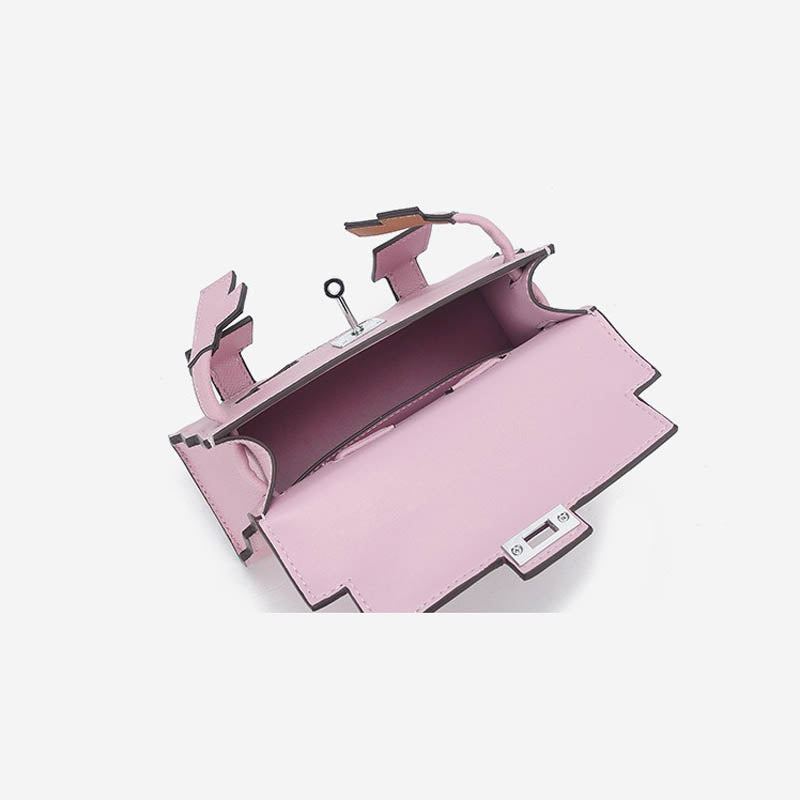 Women’s Epsom Mosaic Pixel Doll Top Handle Bag In Silver Hardware