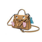 Women’s Epsom Mosaic Pixel Doll Top Handle Bag In Silver Hardware