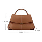 Women’s Split Leather Flap Crossbody Shoulder Handbag