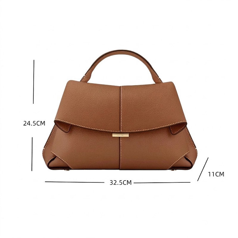 Women’s Split Leather Flap Crossbody Shoulder Handbag