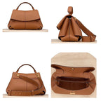 Women’s Split Leather Flap Crossbody Shoulder Handbag
