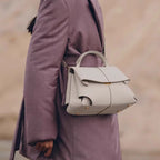 Women’s Split Leather Flap Crossbody Shoulder Handbag