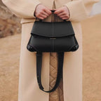 Women’s Split Leather Flap Crossbody Shoulder Handbag